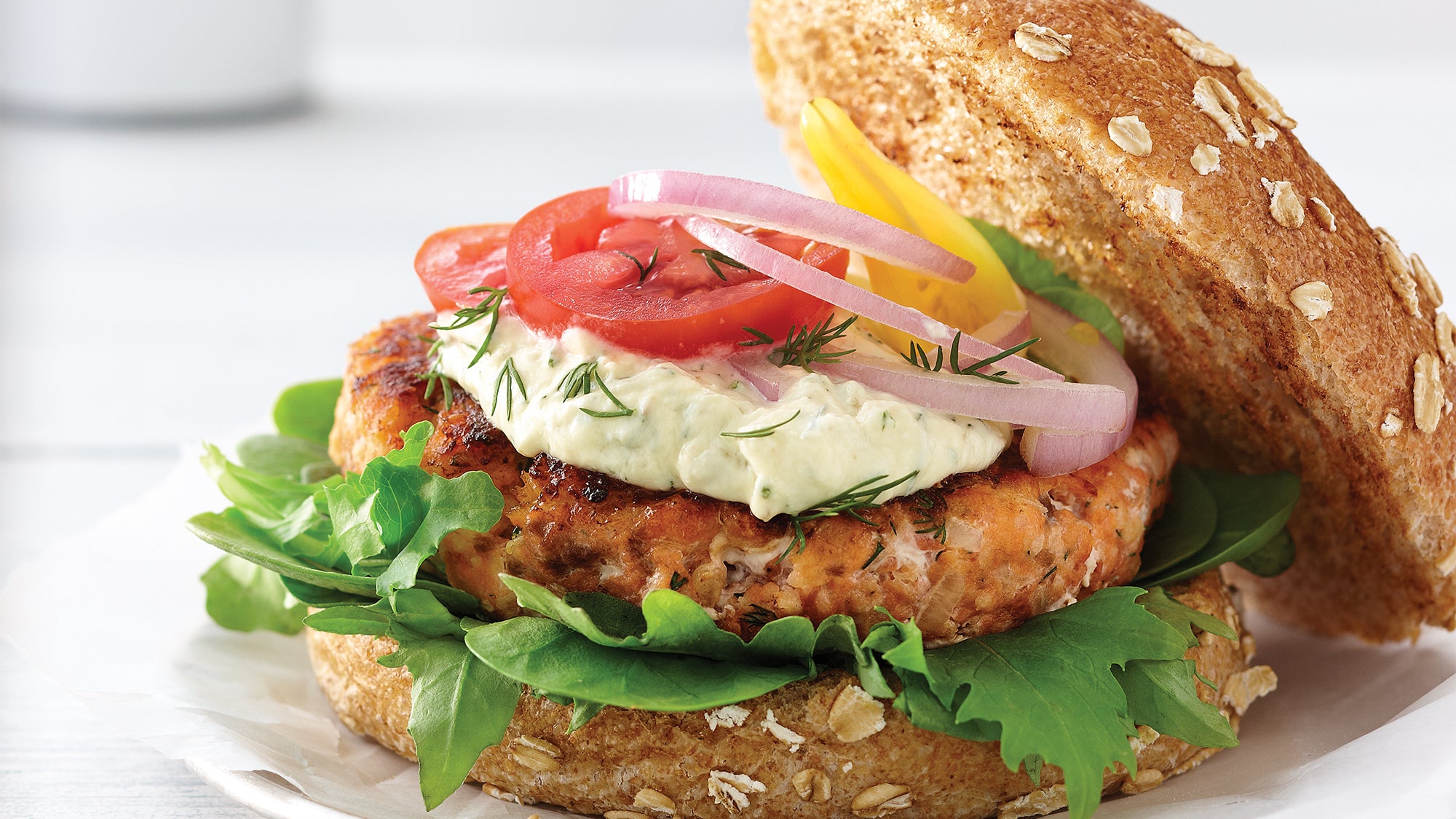 Smoked Salmon Burger with Lemon Aioli meatless burger recipe