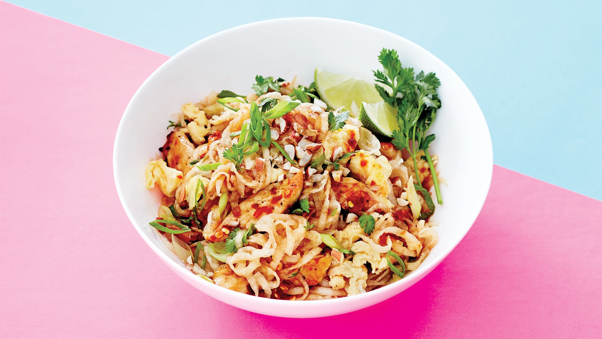 Is anyone else ready to rock the boat with some rad salad recipes this month? Recipes With Clear Thai Noodles And Chicken - Chicken Pad Thai with Daikon Noodles Recipe