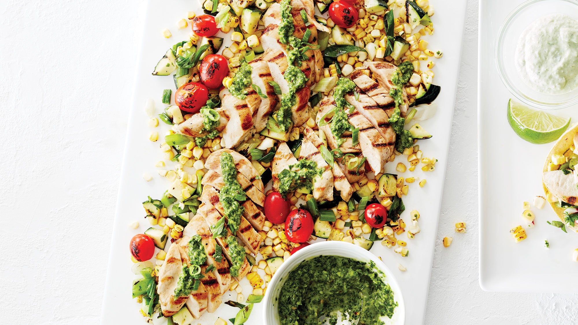 Basil Lime Chicken With Grilled Vegetables Recipe Clean Grilling Recipes