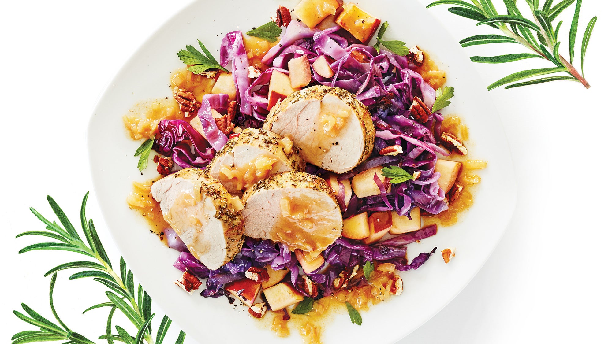 Rosemary-Dijon-Pork-Tenderloin-with-Roasted-Apples-&-Cabbage-73-web Rosemary Dijon Pork Tenderloin with Roasted Apples & Cabbage recipe