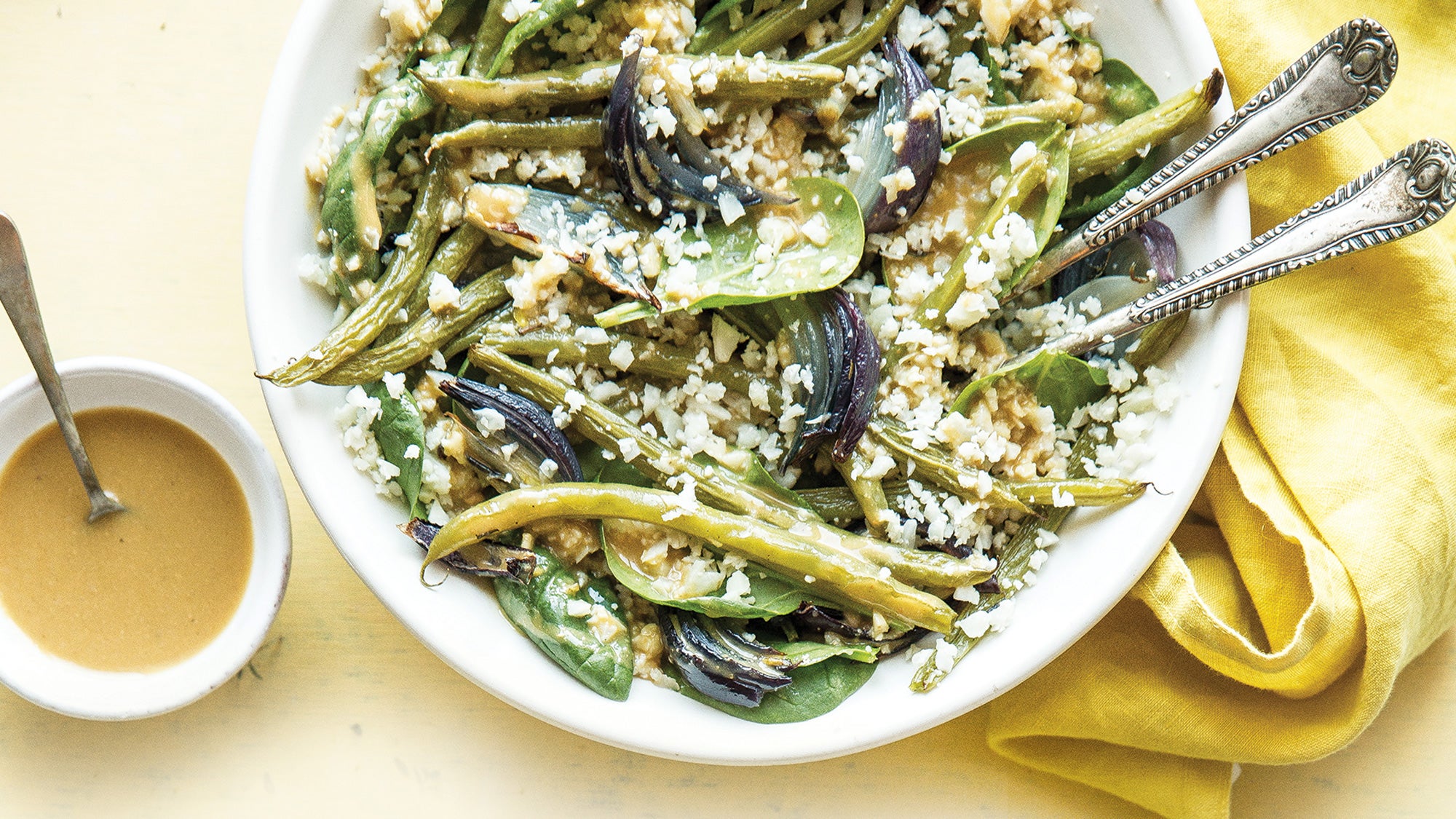 Complements_Spinach-&-Cauli-Rice-Salad-with-Cashew-75-web Spinach and Cauli Rice Salad with Cashew Dressing recipe