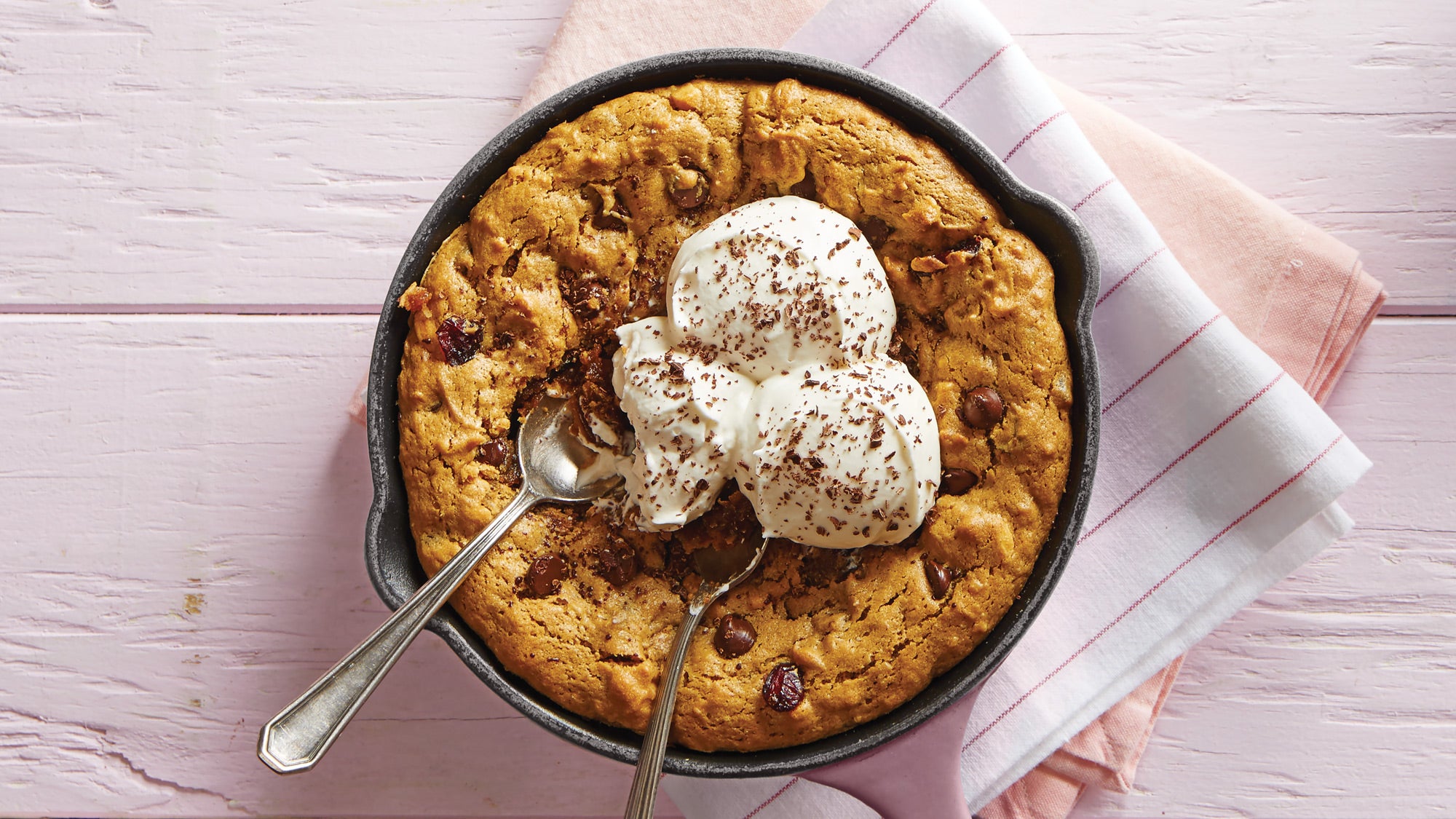 Flourless-Trail-Mix-Peanut-Buttter-Skillet-Cookie-75-web Flourless Trail Mix Peanut Butter Skillet Cookie recipe
