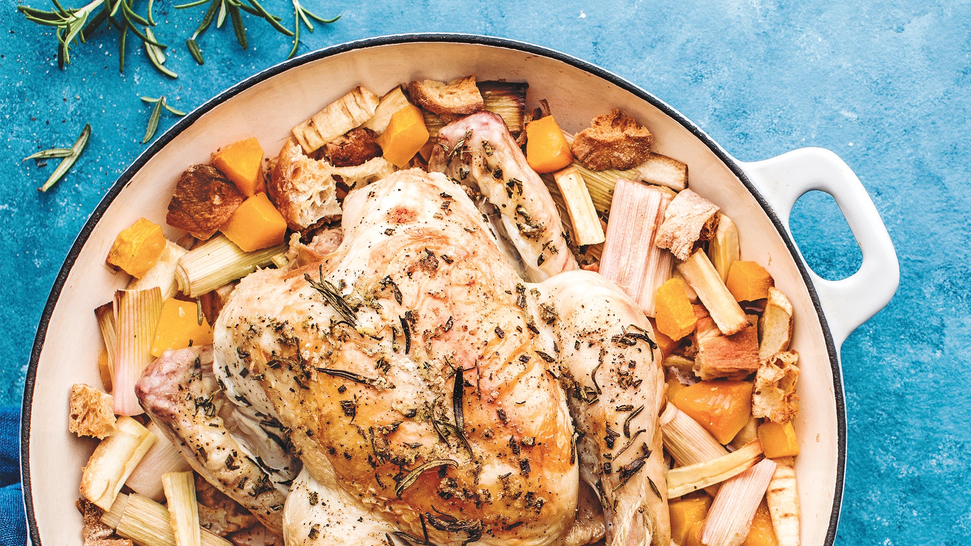 Rosemary Lemon Chicken_82 Rosemary Lemon Chicken with Inside-Out Stuffing & Roasted Vegetables recipe