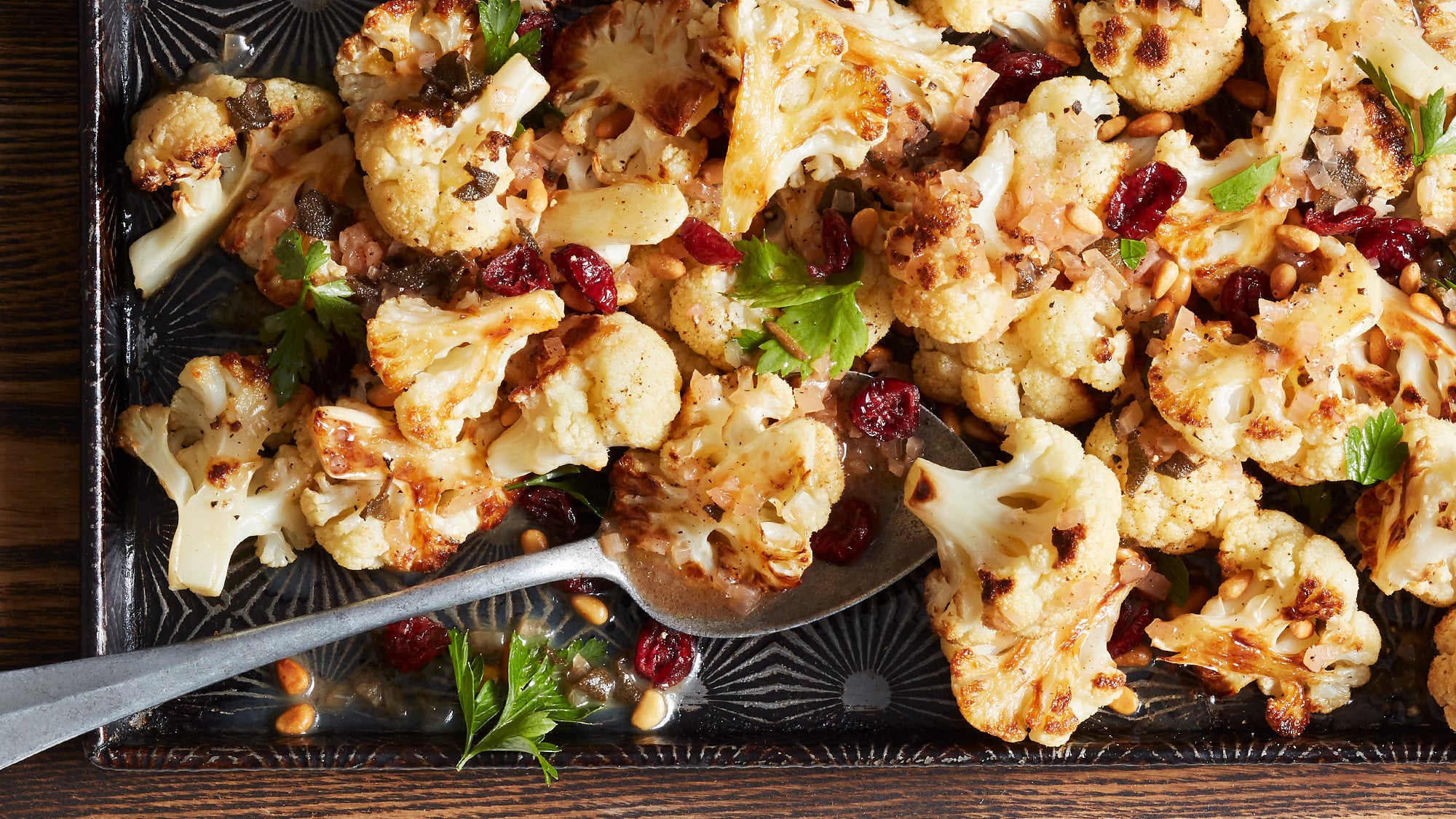 Roasted Cauliflower with Brown Butter Sage Vinaigrette