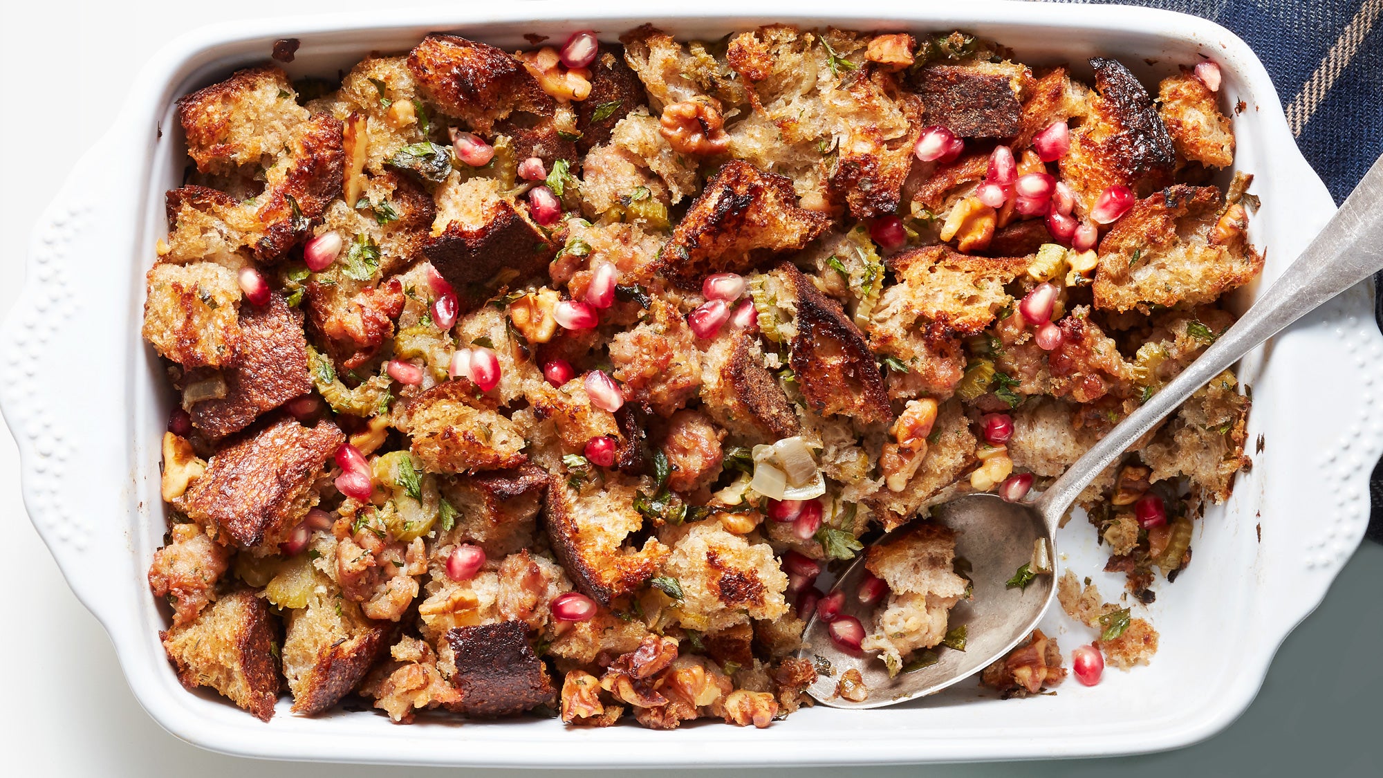 "Sourdough Dressing with Turkey Sausage