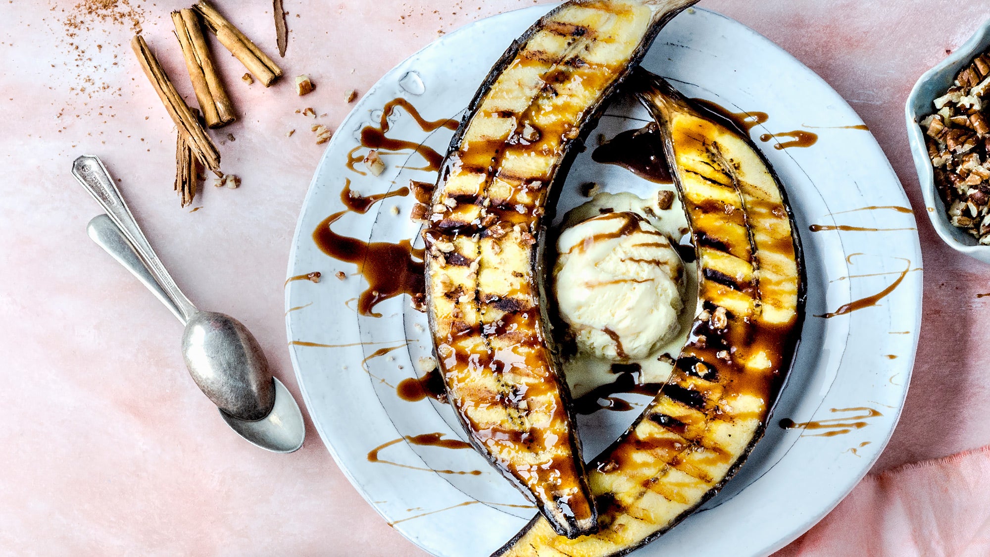 Grilled-Plantains-with-Coconut-Milk-Dulce-de-Leche_87-WEB Grilled Plantain Sundaes with Coconut Milk Dulce de Leche recipe