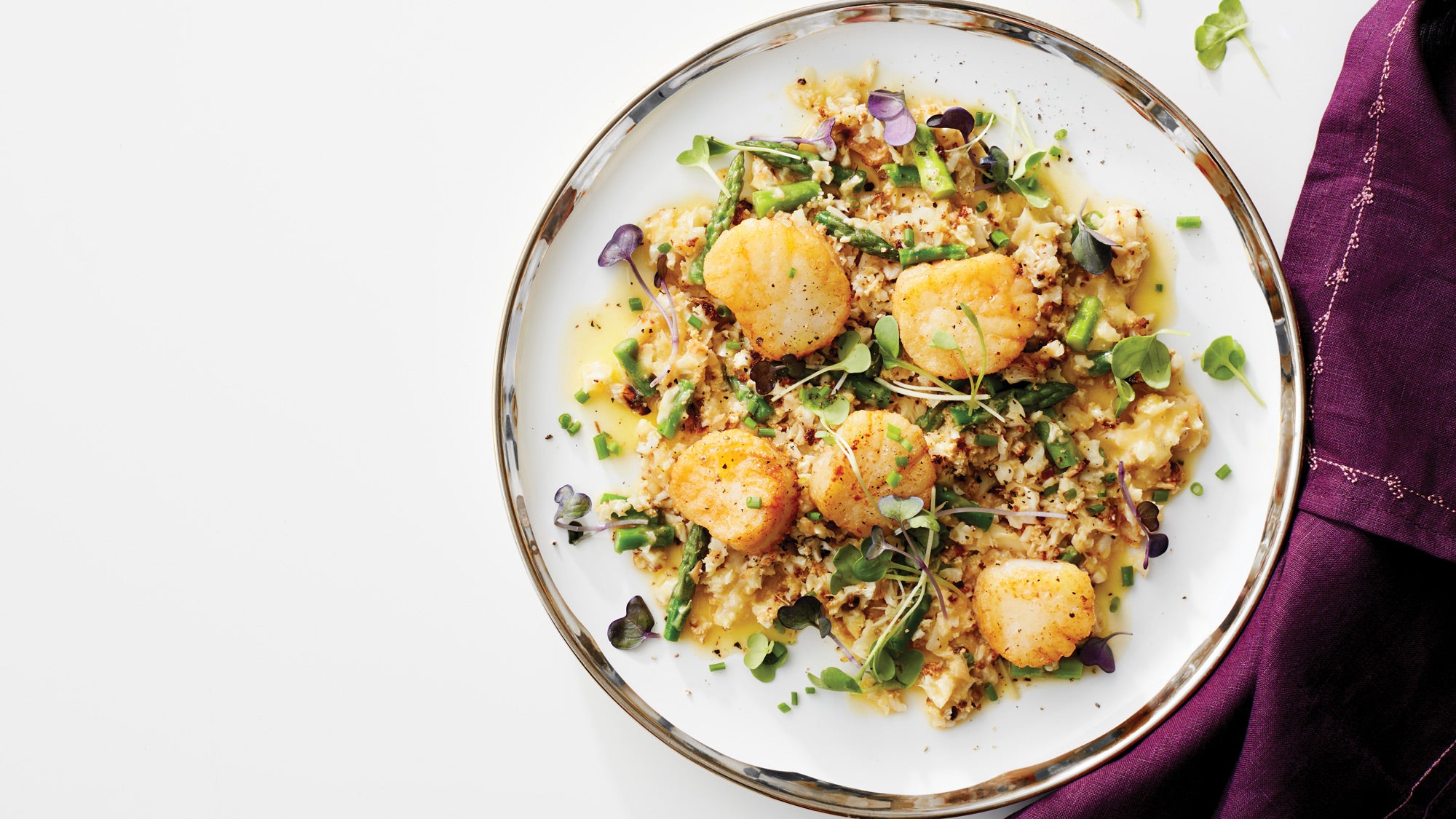 Cauliflower-Risotto-with-Seared-Scallops-76-web Cauliflower Risotto with Seared Scallops recipe