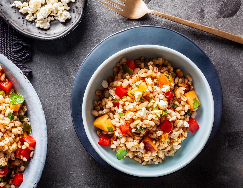 CE14_Peach barley walnut salad Peach & Walnut Barley Salad