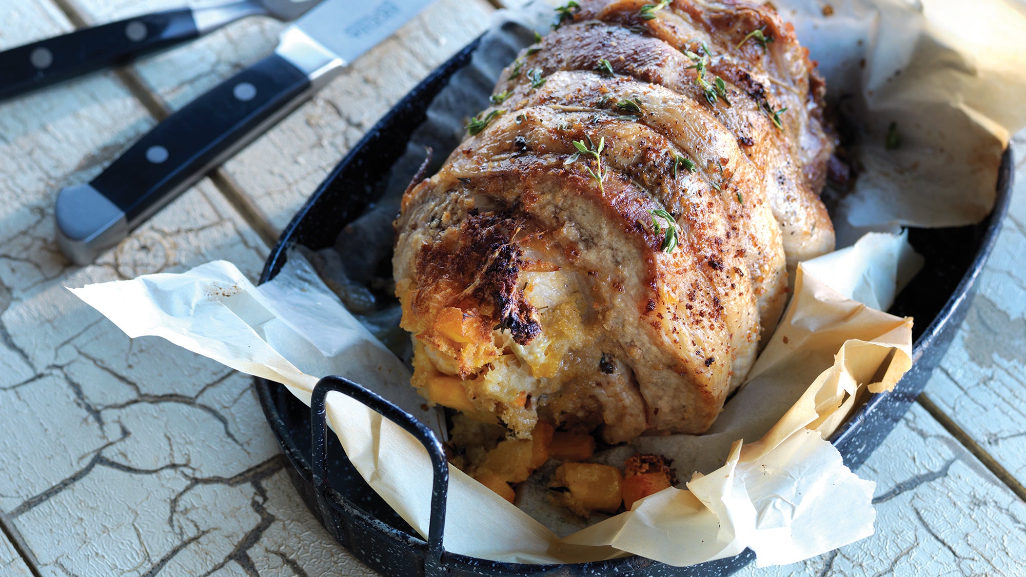 Pork Loin Roast with Butternut Fontina Stuffing Pork Loin Roast with Butternut Fontina Stuffing Recipe