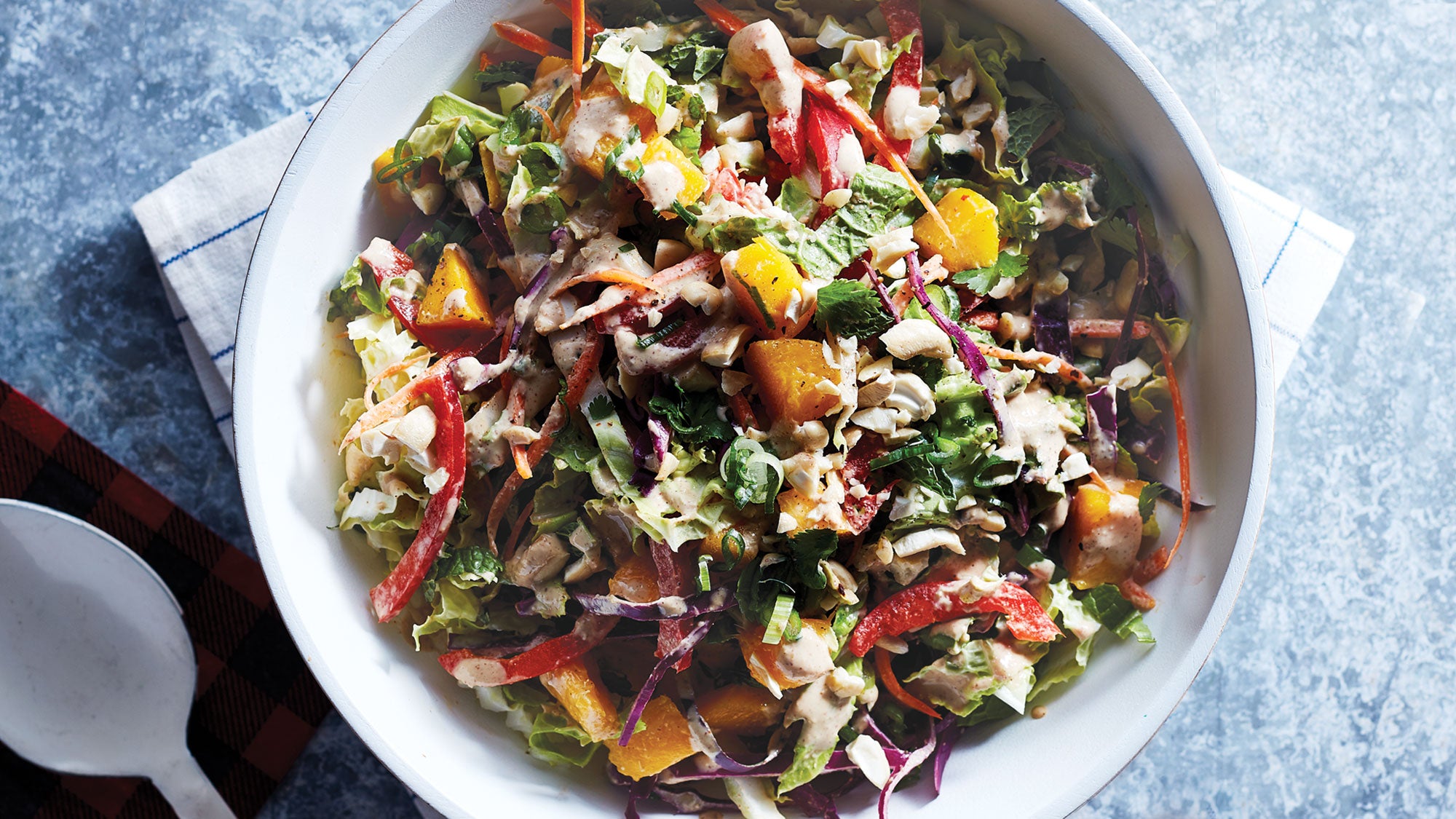 Rainbow-Mango-Slaw-with-Almond-Butter-Dressing-and-Fresh-Herbs_90-web NEEDS CREDIT None