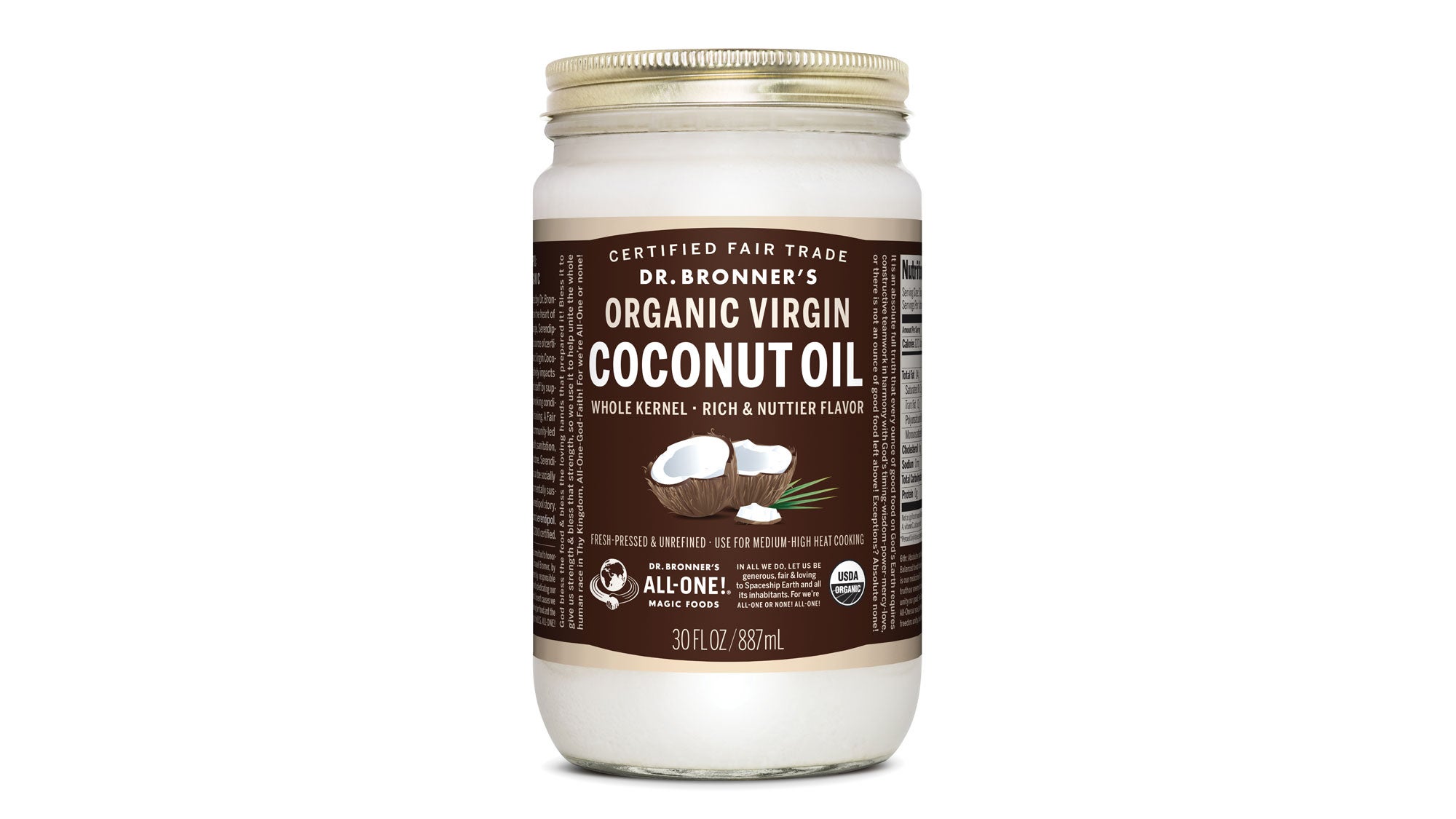 CCA-Dr-Bronners-Coconut-Oil_91 Dr. Bronner’s Fair Trade & Organic Virgin Coconut Oil