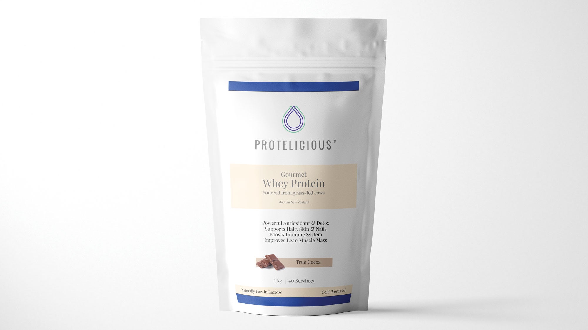 CCA-Protelicious-True-Chocolate-Whey-Protein_91 Protelicious Gourmet Whey Protein in True Chocolate featuring Valrhona cocoa powder