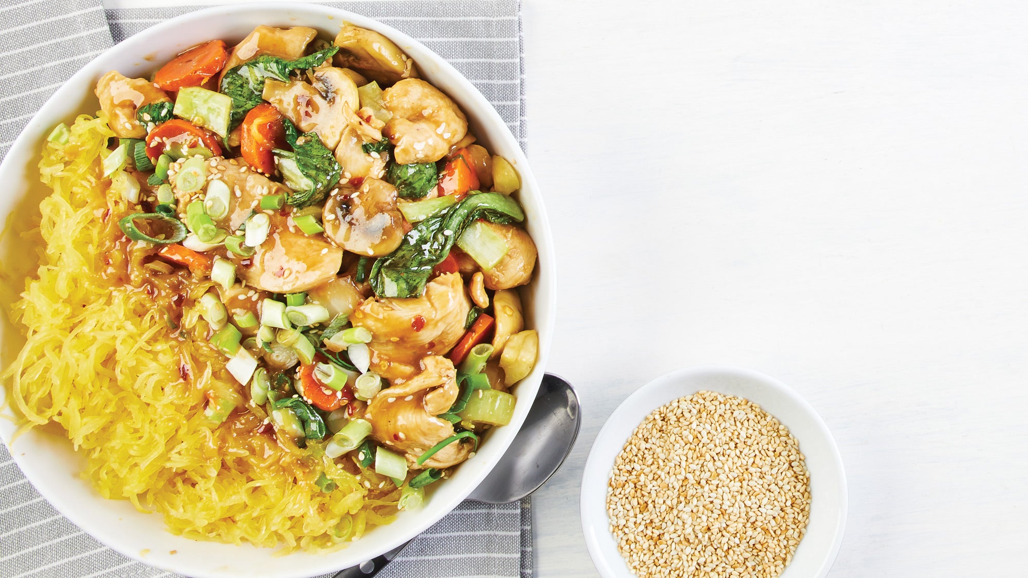 Ginger-Chicken-Stir-Fry-with-Spaghetti-Squash_84-web Ginger Chicken Stir-Fry with Spaghetti Squash recipe