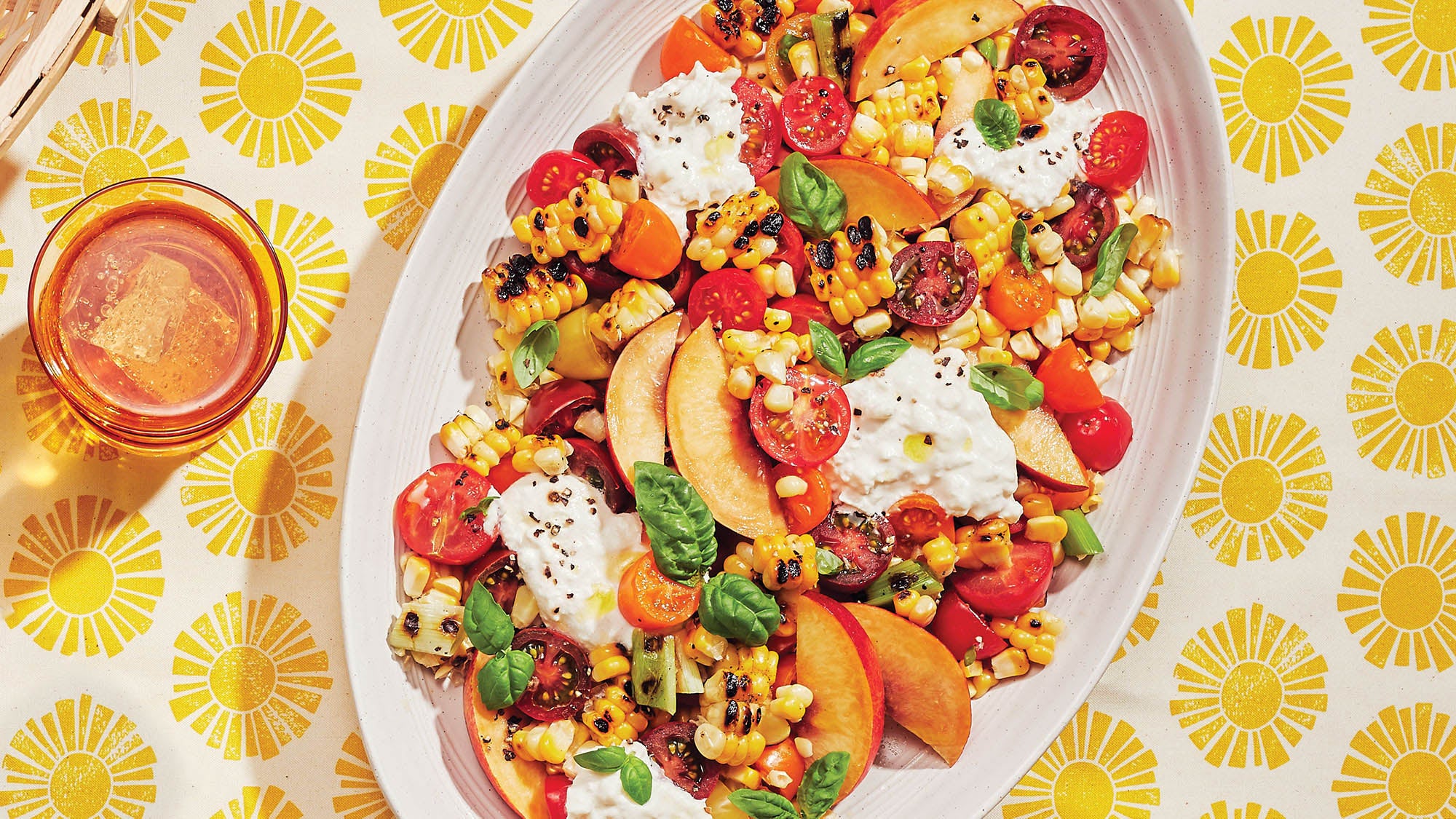 Grilled-Corn-Nectarine-and-Burrata-Salad_93-web Grilled Corn, Nectarine & Burrata Salad recipe