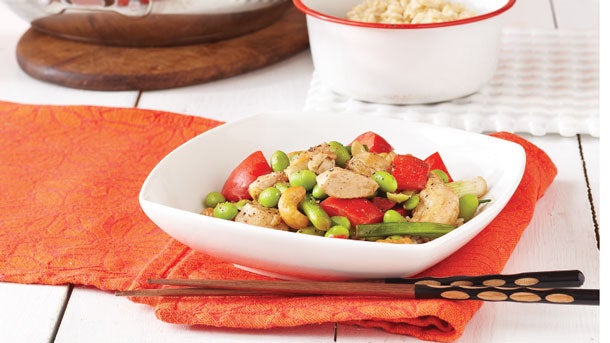 Ginger Soy Chicken & Edamame Stir-Fry