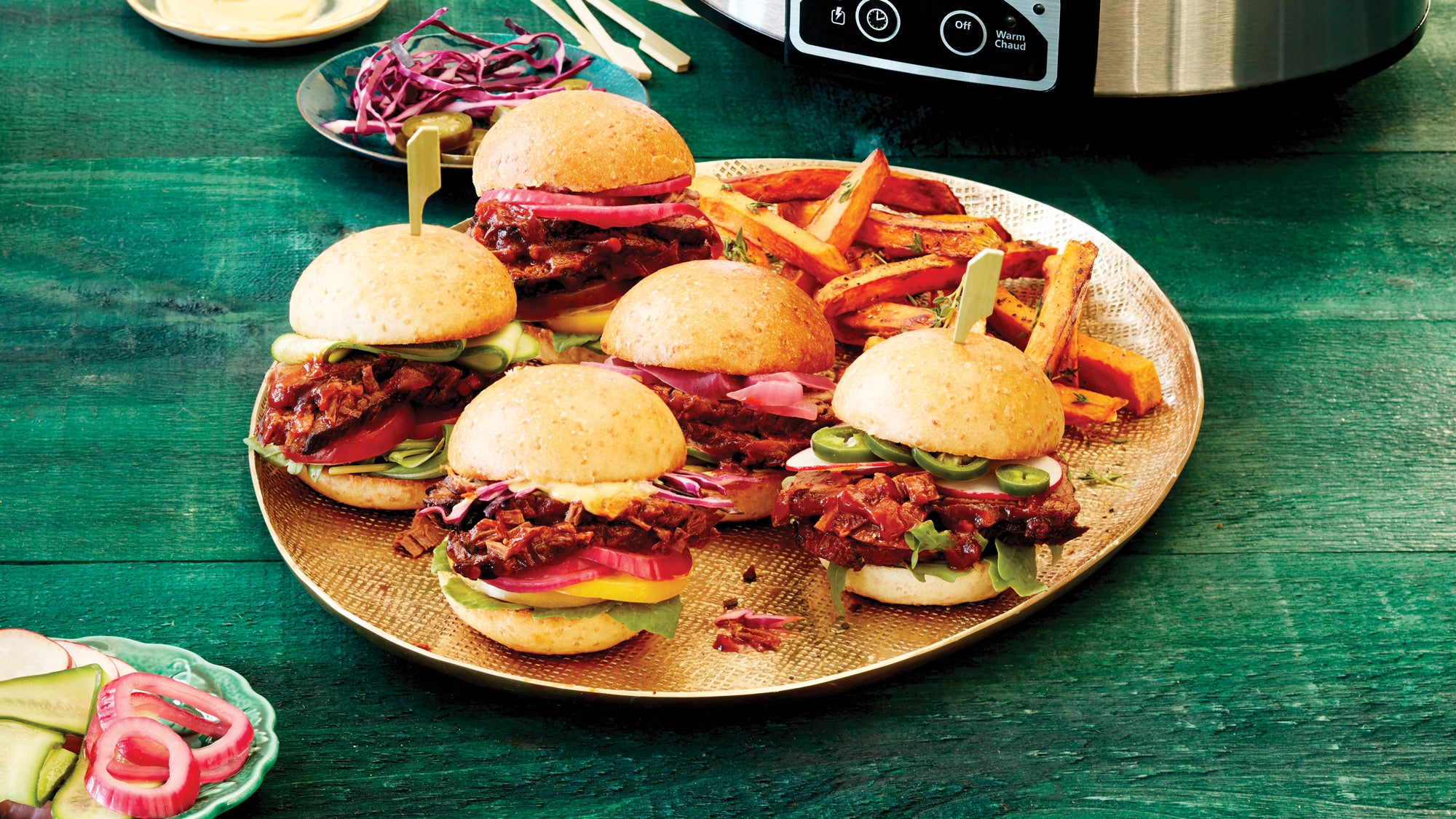 Smoky & Spicy Brisket Sliders with Pickled Onions recipe