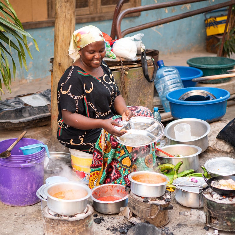 Tanzanian woman at market
